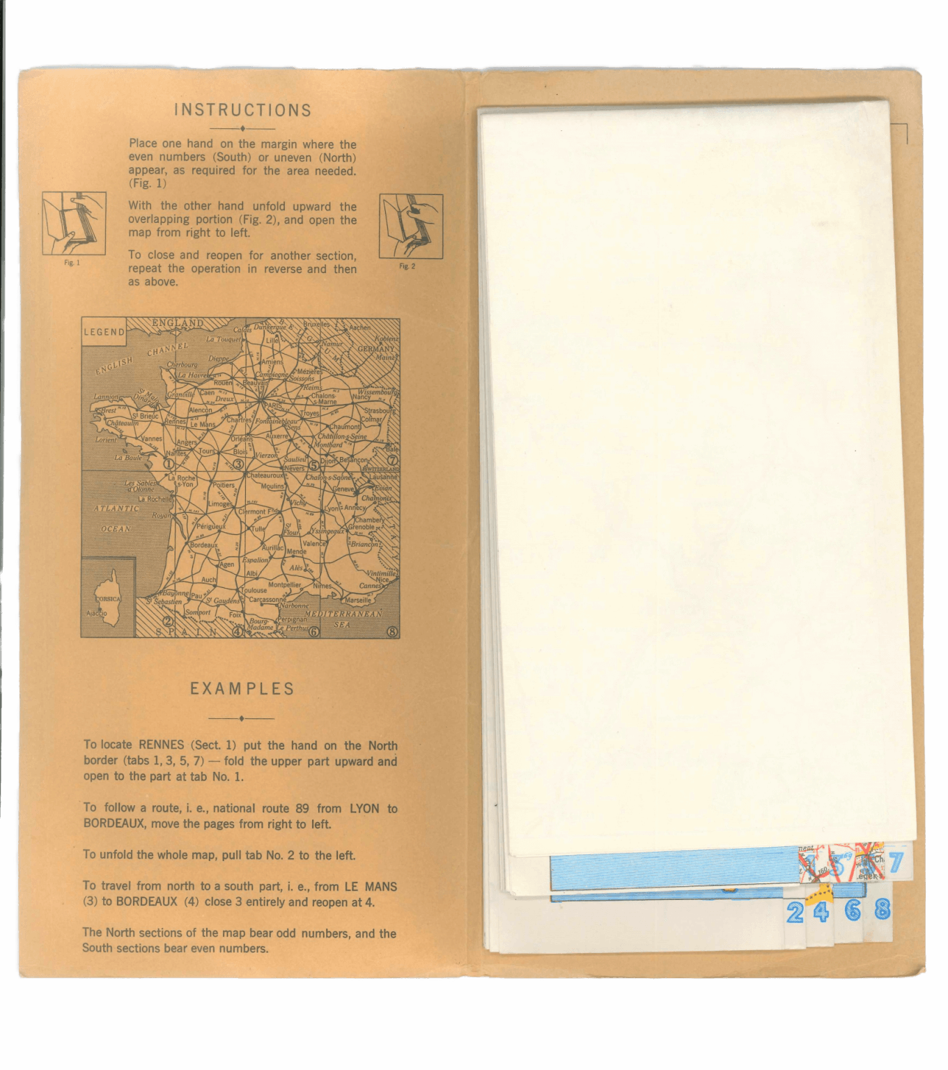 ROAD MAP - FRANCE - 1944 - Military Classic Memorabilia