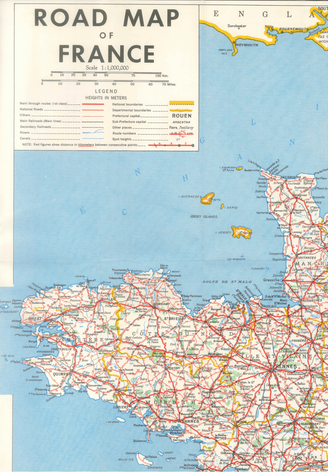 ROAD MAP - FRANCE - 1944 - Military Classic Memorabilia