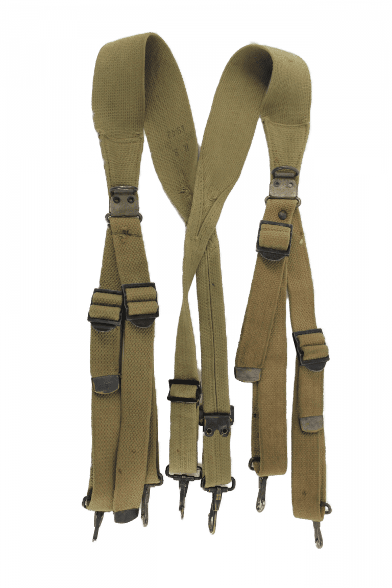 US ARMY SUSPENDERS BELT M1936 DATED 1942 Military Classic Memorabilia