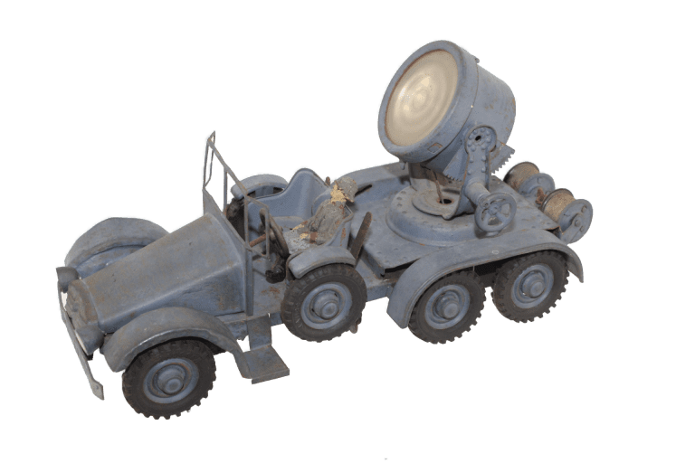 Vieux Projecteur Anti-aérien En Tôle USA 14cm – Pièce Déco Vintage Pour Collection