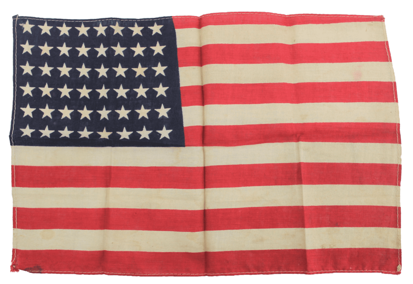 US 48 stars flag & Manual - Military Classic Memorabilia