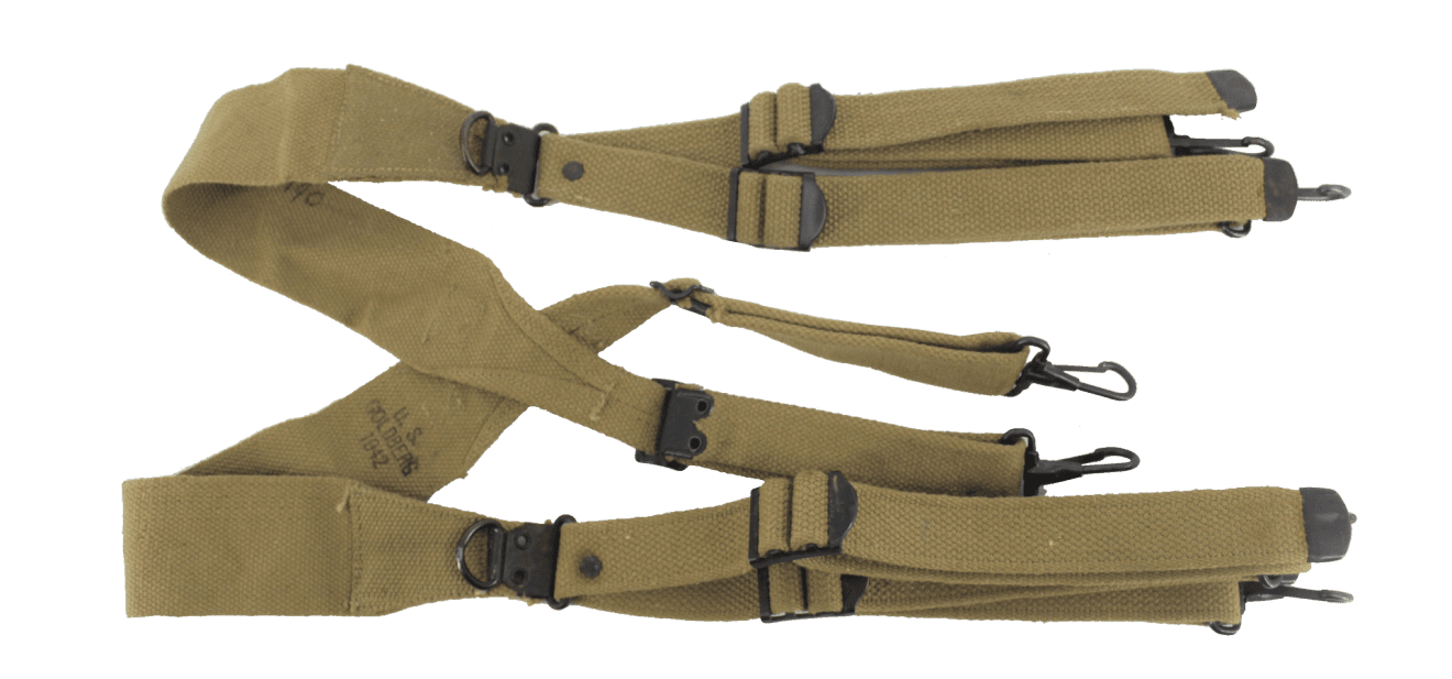 Vintage Military Button Suspenders
