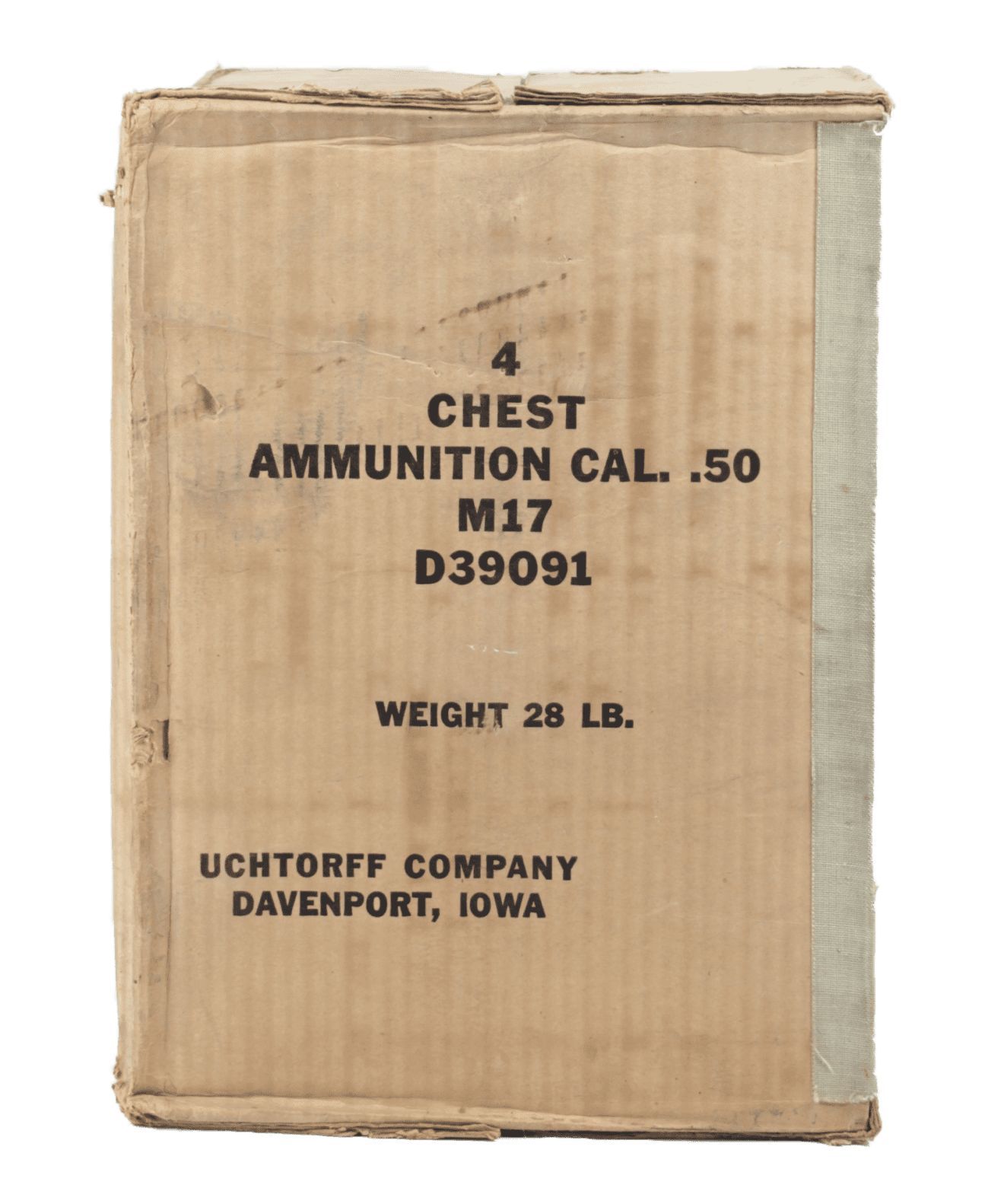 BOX OF 50 CAL US MACHINE GUN AMMUNITION BOXES - Military Classic ...
