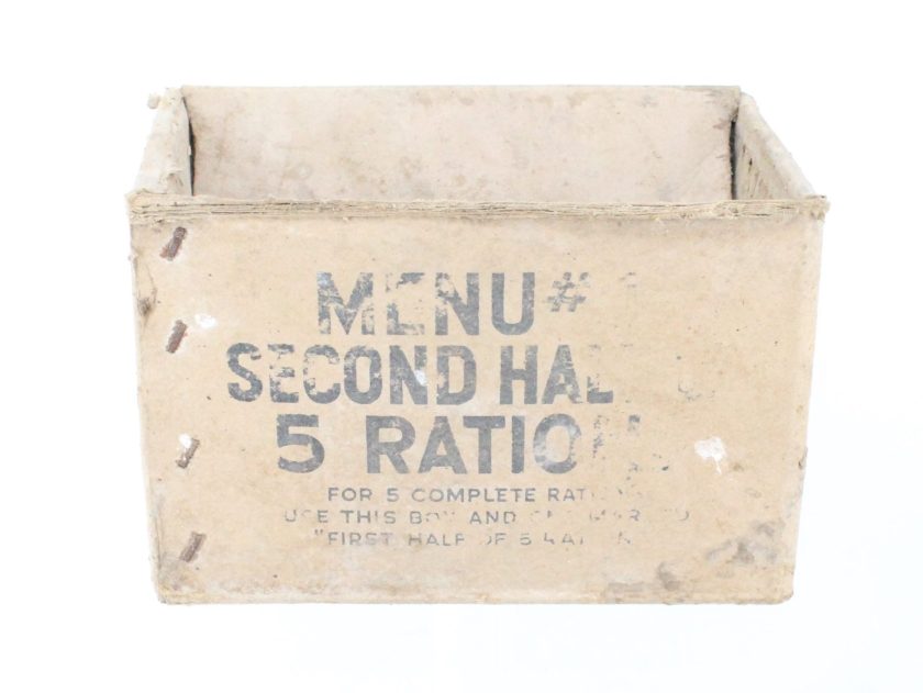 US ARMY ration card, Menu #1 - Military Classic Memorabilia