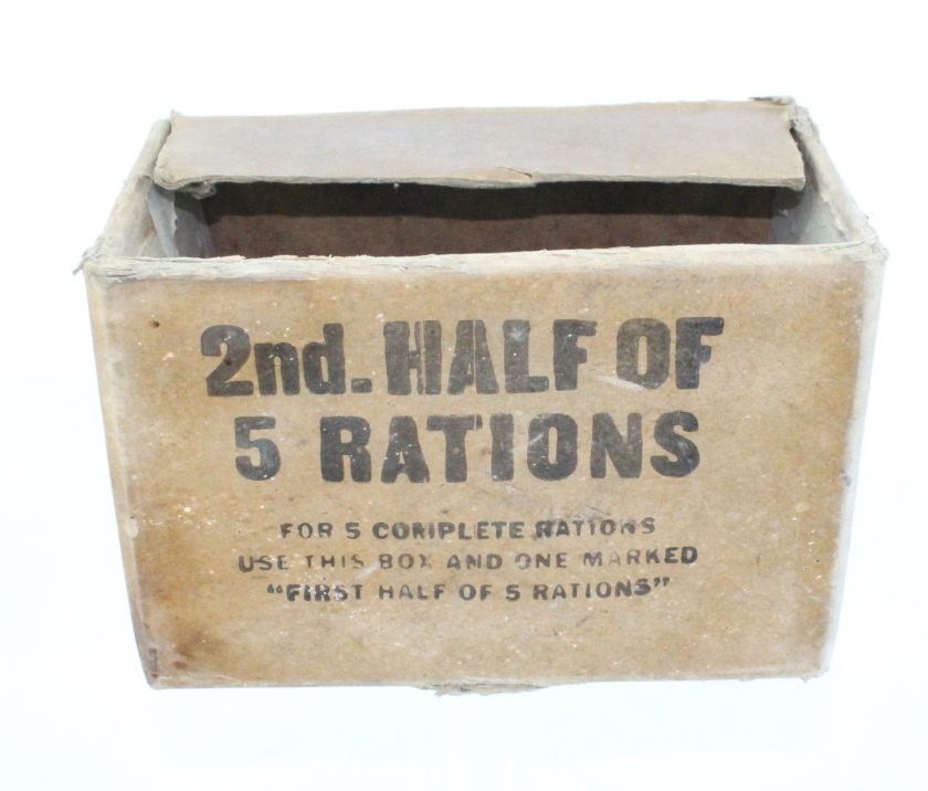 US ARMY ration card, Menu #2 - Military Classic Memorabilia