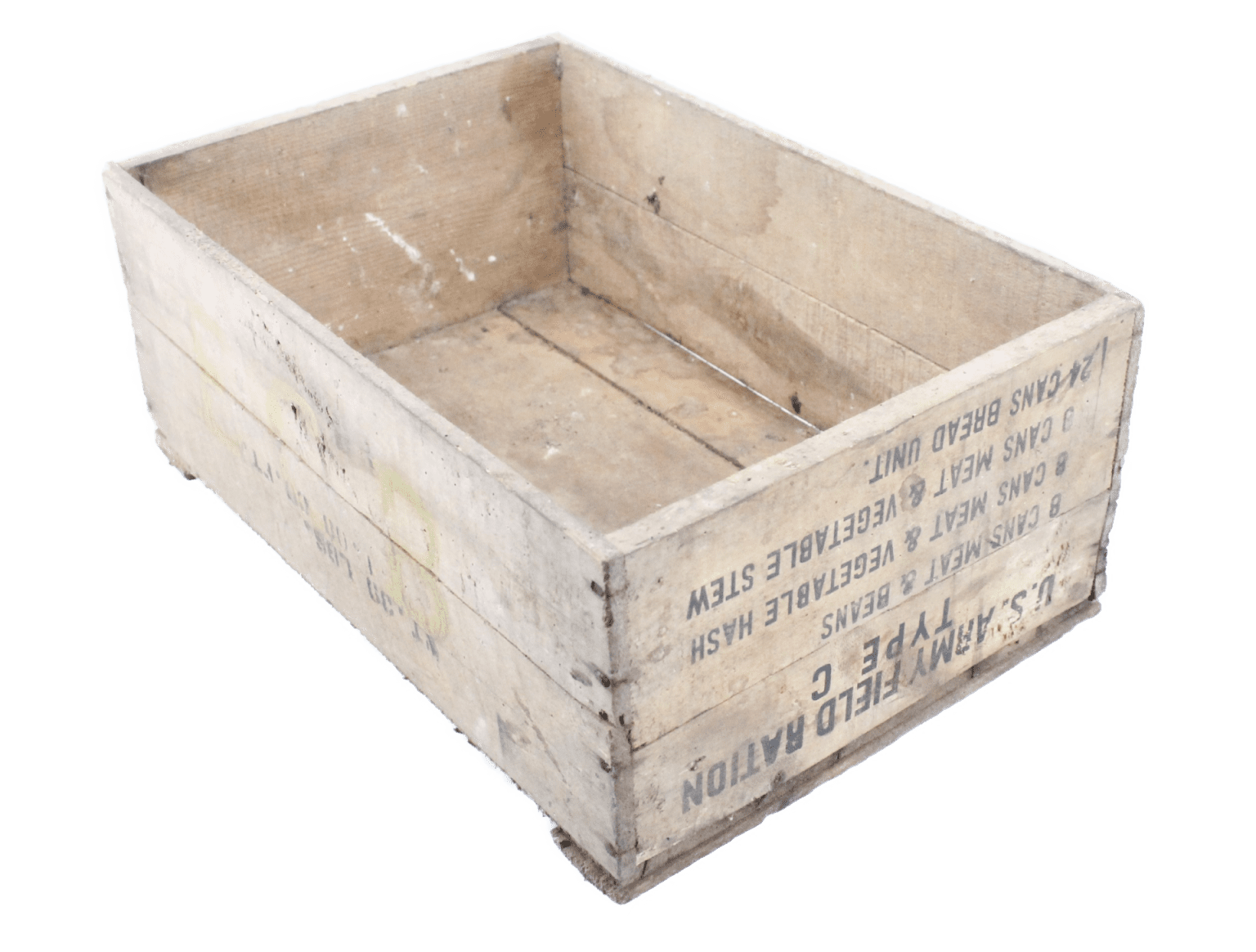 US ARMY FIELD RATION C wooden crate - 1942 - Military Classic Memorabilia