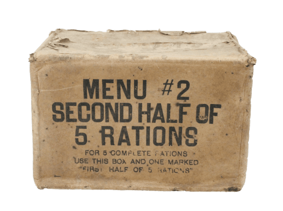 US ARMY ration card, Menu #2