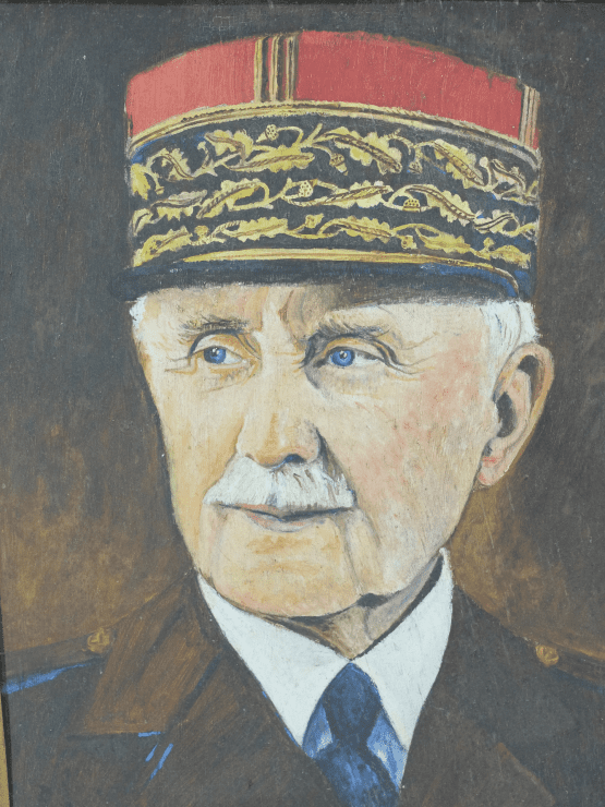 portrait du maréchal PETAIN- peinture sur bois – Image 4