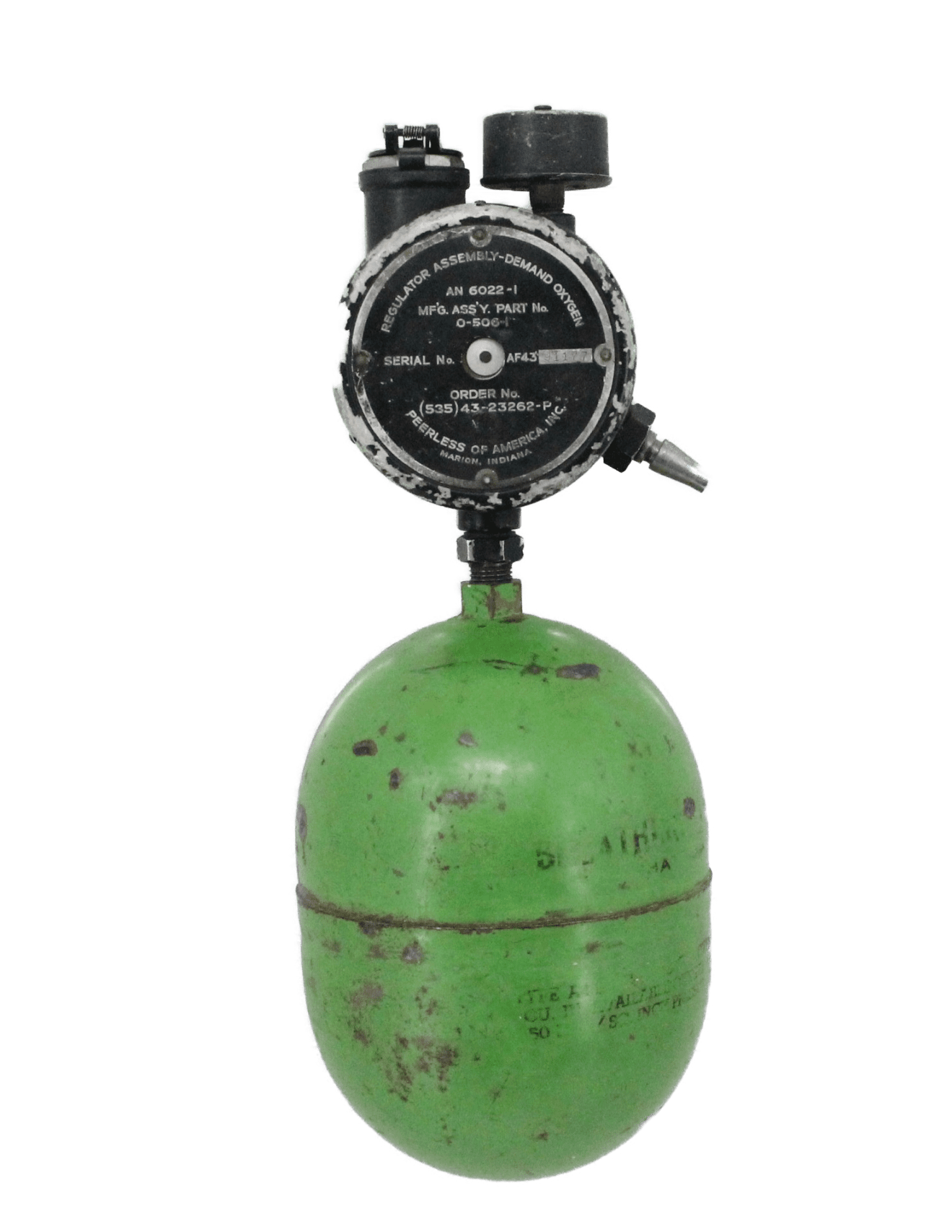 USAAF OXYGEN CYLINDER A-4 - Military Classic Memorabilia