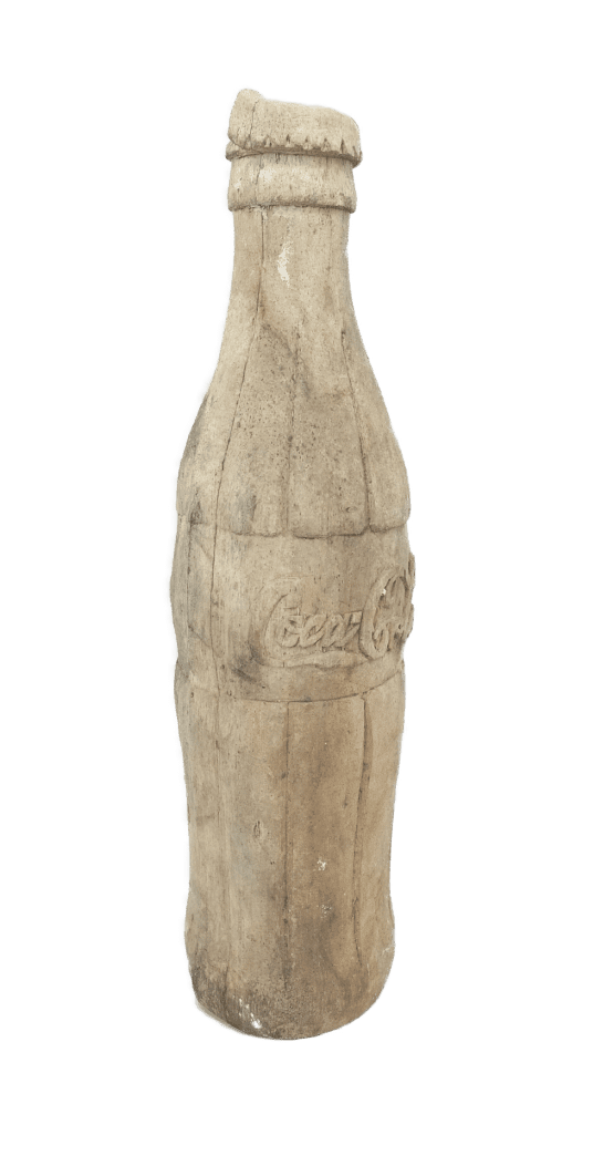 Carved wooden Coca Cola bottle - Image 4