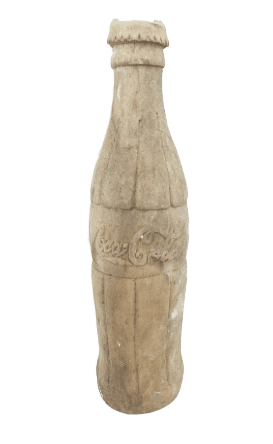 Carved wooden Coca Cola bottle - Image 5