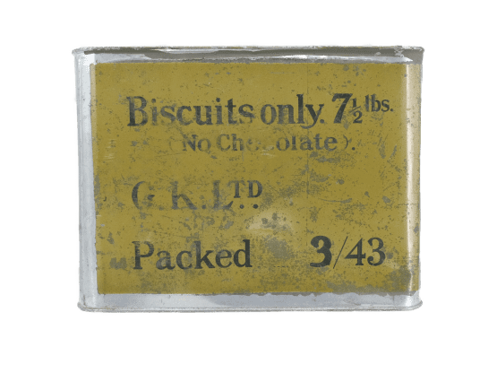 BRITISH ARMY COOKIE BOX -1943