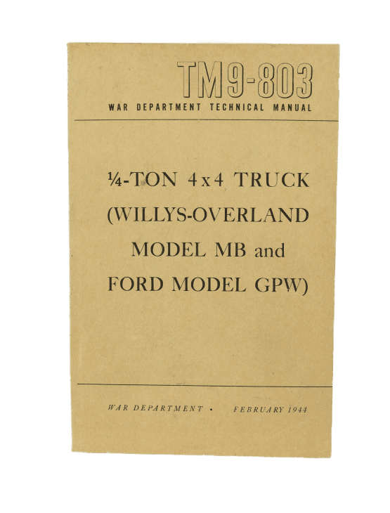 US TM 9-803 Manual for Jeep Willys and Ford