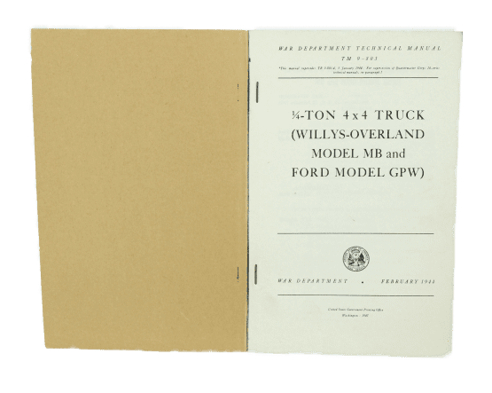 US TM 9-803 Manual for Jeep Willys and Ford - Image 2