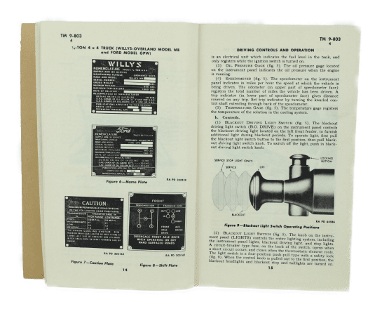 US TM 9-803 Manual for Jeep Willys and Ford - Image 6
