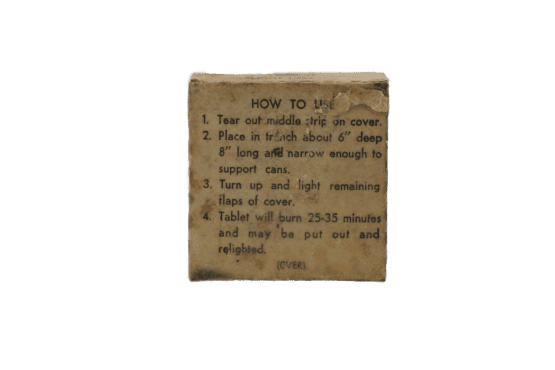 BOITE DE TABLETTES COMBUSTIBLE "hot box" - US ARMY – Image 3