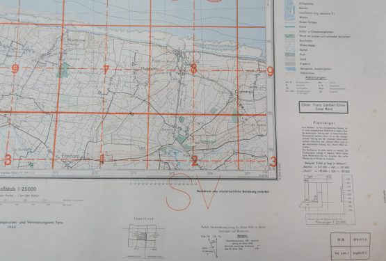 CARTE WEHRMACHT 1943 - St Laurent -Port en Bessin -D-DAY NORMANDIE – Image 2