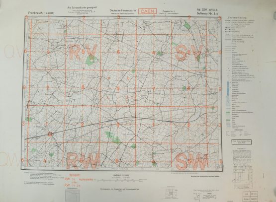 CARTE WEHRMACHT 1943 - NORMANDIE