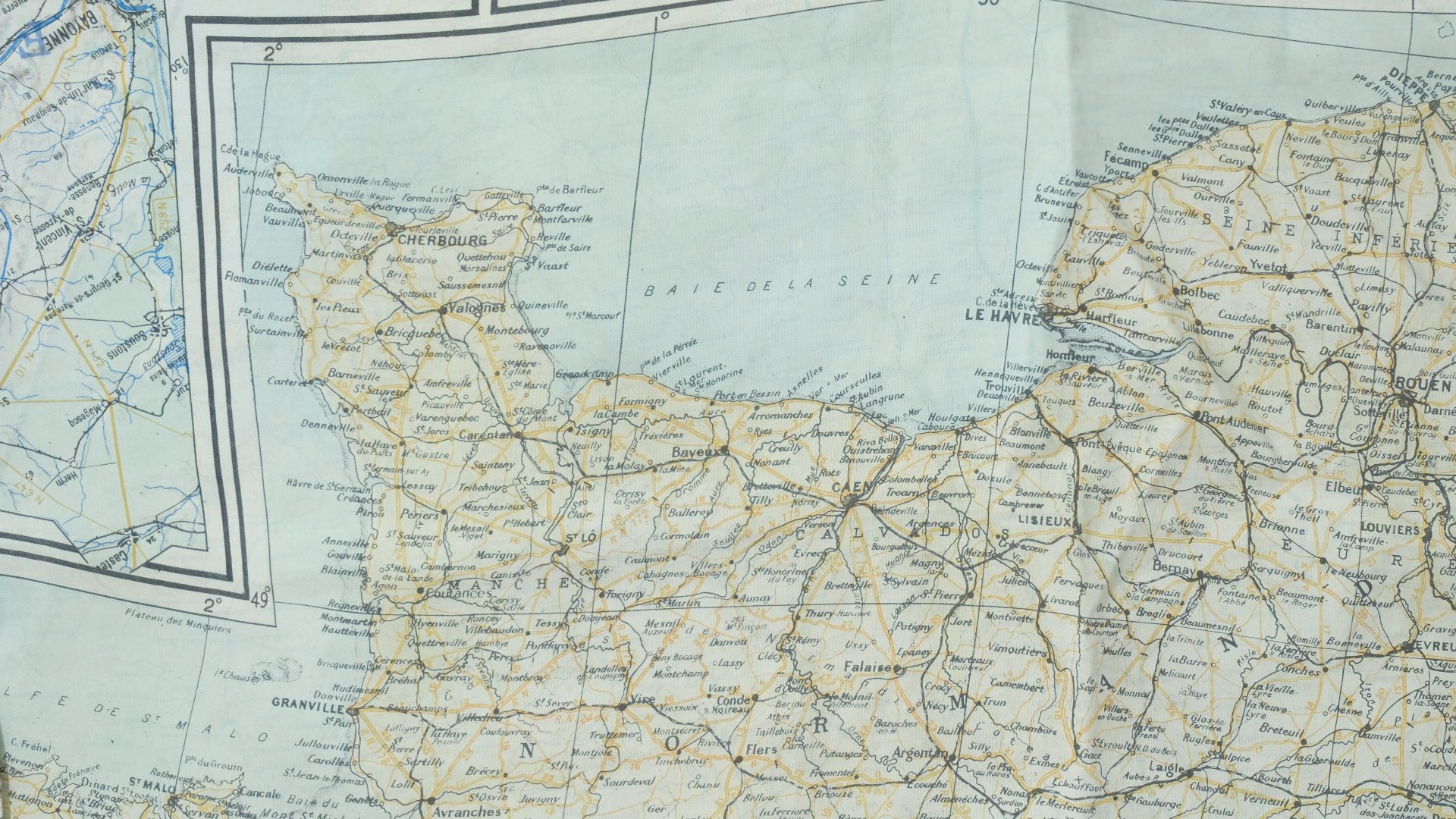 RAF/USAAF silk escape map -1943 - Image 3