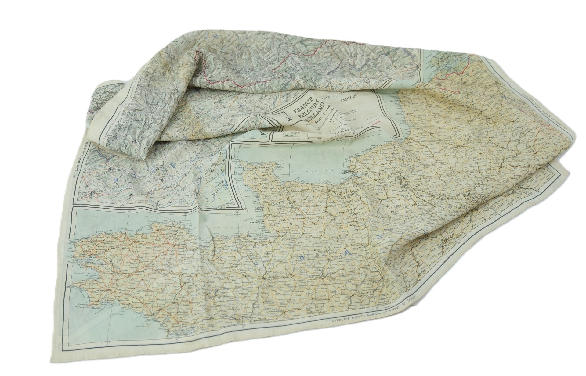 RAF/USAAF silk escape map -1943 - Image 7